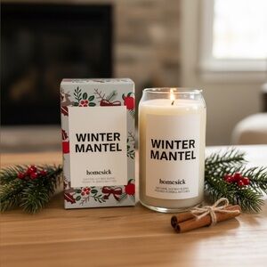 Homesick Winter Mantel 13.75 oz, New, Christmas Candle